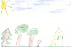 Молокова Кристина, 7 лет "Маша в лесу"